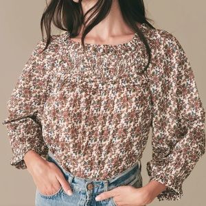 NWT DÔEN Agotha Top - Crème Forest Floral